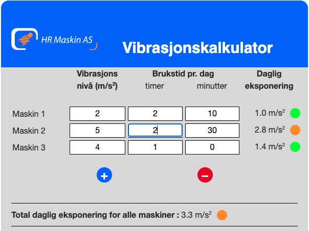 Vibrasjonskalkulator